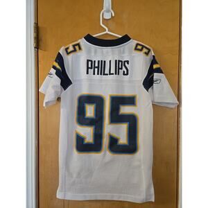 NFL Jersey San Diego Chargers PHILLIPS Stitched White Sz 95 Reebok Youth S +2
